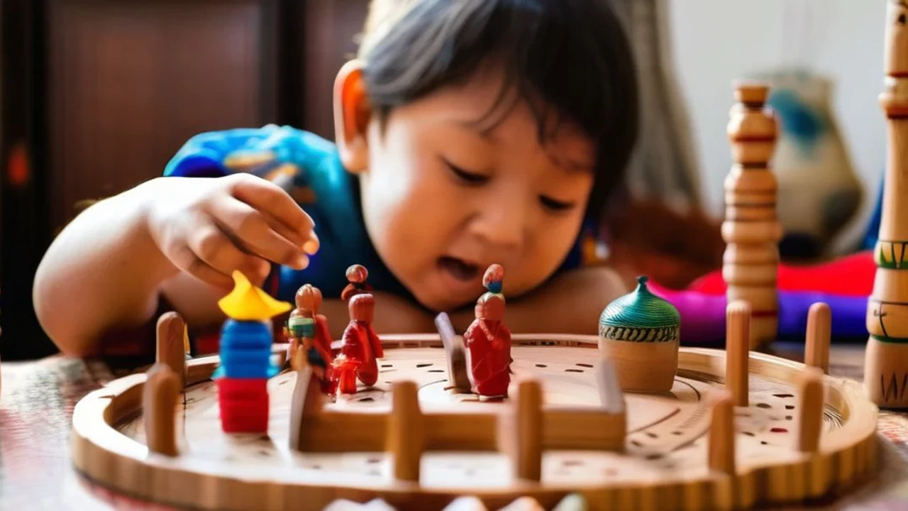 Close up on a plate of mashed potatoes, topped with baked pork chops with cream of mushroom soup, and a side of green beans.